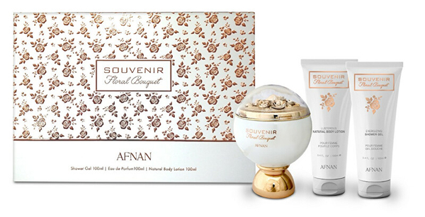 Fotoja e Set Afnan Souvenir Floral Bouquet - EDP 100 ml + xhel dushi 100 ml + losion trupi 100 ml