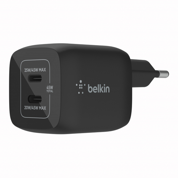 Fotoja e Karikues Belkin 45W PD PPS Dual USB-C GaN, i zi