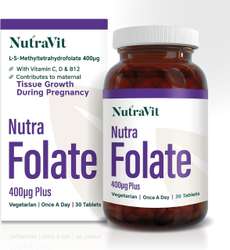 Fotoja e Tableta Nutra Folate nga NutraVit, 30 copë