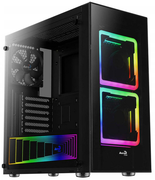 Fotoja e Kasë Aerocool Tor G-BK-v1 RGB Midi-Tower, e zezë