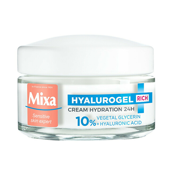 Fotoja e Krem dite hidratues për lëkurë Mixa (Hyalurogel Rich Cream), 50 ml