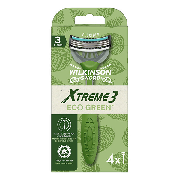 Fotoja e Brisk rroje Wilkinson Sword Xtreme3 ECO Green, 4 copë