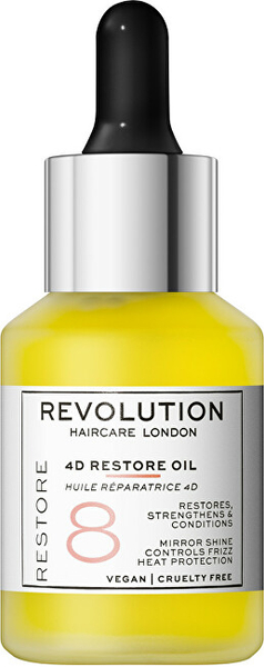 Fotoja e Vaj rigjenerues për flokë të thatë dhe të dëmtuar Revolution Haircare 8 (4D Restore Oil) 30 ml