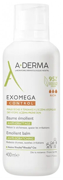 Fotoja e Balsam zbutës për lëkurën e thatë A-Derma Exomega Control, 400 ml