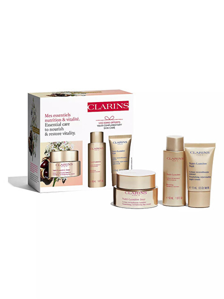 Fotoja e Set për lëkurë Clarins Nutri-Lumière, Esencë 50 ml + Krem 50 ml + Krem 15 ml