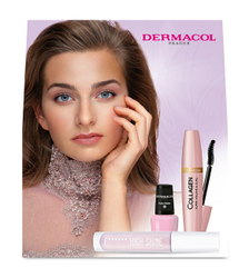 Fotoja e Set Dermacol maskarë 12 ml + shkëlqyes për buzë + llak për thonj