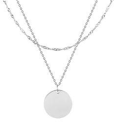 Fotoja e Qafore Troli Double Steel Round Pendant