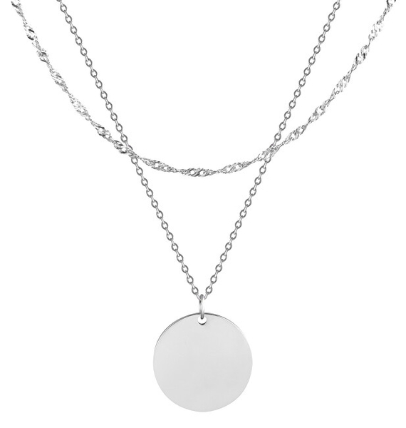 Fotoja e Qafore Troli Double Steel Round Pendant