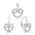 Fotoja e Set aksesorё Brilio Silver Heart SET197W, vathё + varёse, Picture 1