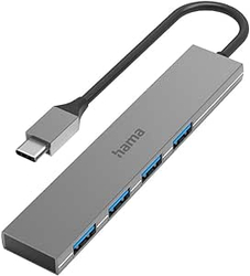 Fotoja e Hub Hama USB-C, 4 porte, USB 3.2 Gen1, 5 Gbit / S, ALU, Ultra slim