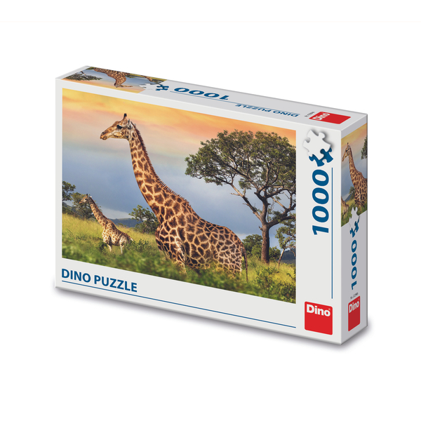 Fotoja e Puzzle Dino Giraffe Family, 1000 pjesë, 15+ vjeç