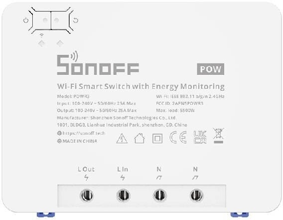 Fotoja e Ndërprerës Sonoff POWR3 High Power Smart