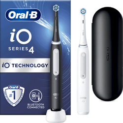 Fotoja e Furçë elektrike për dhëmbë Oral-B iO4 Series Matt Black + Quite White DUO Pack