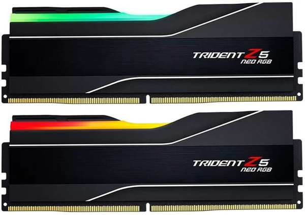 Fotoja e Memorie operative G.SKill Trident Z5 NEO RGB 64GB (2x32GB) DDR5 6000 CL30 AMD EXPO, e zezë