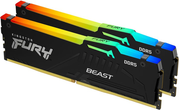 Fotoja e Module të memories Kingston Fury beast RGB 32GB (2x16GB) DDR5 5600 CL36