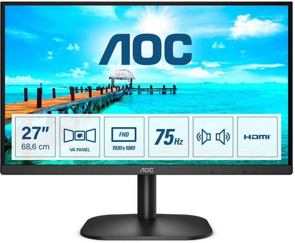 Fotoja e Monitor AOC 27B2AM - LED, 27", FullHD, i zi