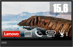 Fotoja e Monitor Lenovo L15 - LED, 15.6", FullHD, i zi