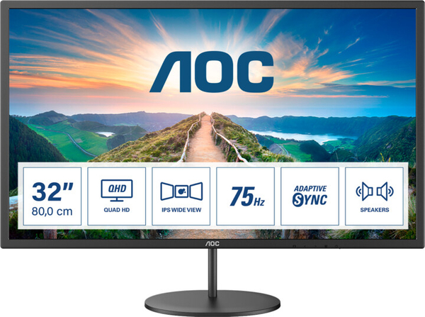 Fotoja e Monitor AOC Q32V4, 31.5" LED, QHD, i zi