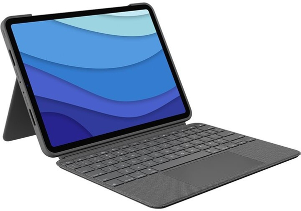 Fotoja e Mbrojtëse Logitech me tastierë për Apple iPad Pro 11 "(gjenerata 1, 2, 3), US, e hirtë