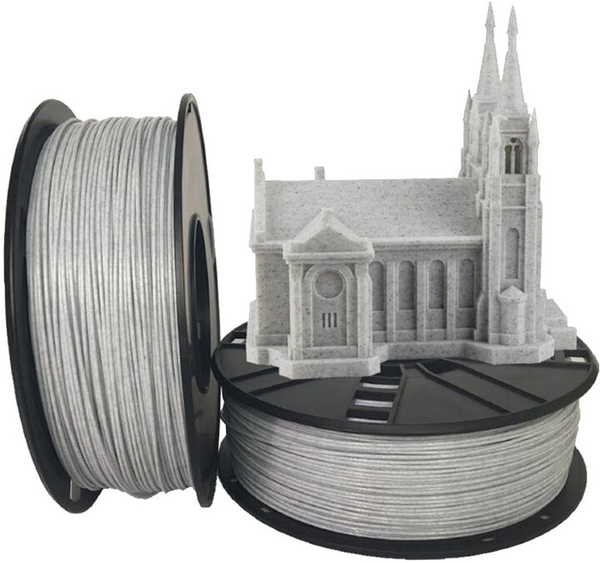 Fotoja e Filament për printim 3D Gembird (filament), PLA, 1,75mm, 1kg, e hirtë