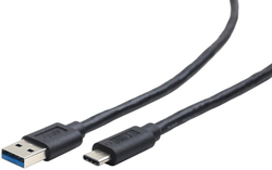 Fotoja e Kabllo Gembird CABLEXPERT, USB-A 3.0 (M) në USB-C (M), 1.8m, e zezë