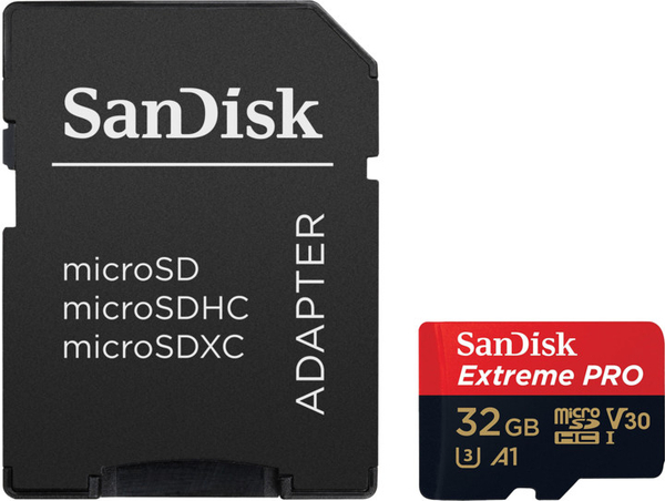 Fotoja e Kartë memorie SanDisk Micro SDHC Extreme Pro 32GB 100MB/s UHS-I U3 V30 + SD