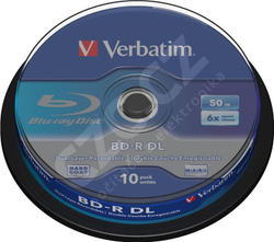 Fotoja e Disqe Verbatim BD-R DL, 6x, 50GB, 10 copë