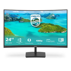 Fotoja e Monitor Philips E Line, 23.6", 1920 x 1080, Full HD, 75 Hz, i zi