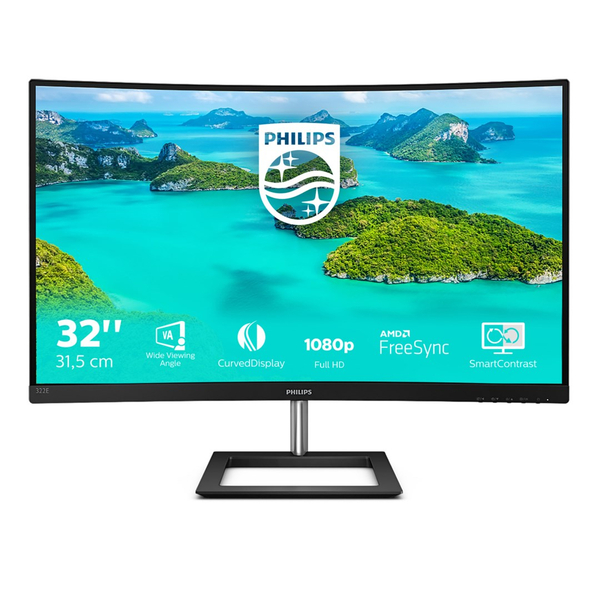 Fotoja e Monitor Philips E Line, 31.5", 1920 x 1080, Full HD, 75 Hz, i zi