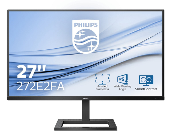 Fotoja e Monitor Philips 272E2FA/00, 27", 1920 x 1080, Full HD, 75 Hz, i zi