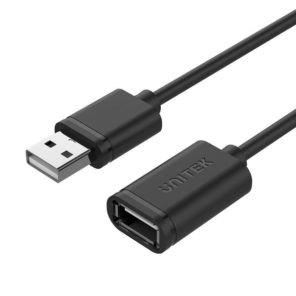 Fotoja e Kabllo Unitek, USB A/USB A, 3 m, e zezë