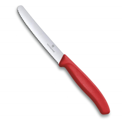 Fotoja e Thikë për domate, Victorinox SwissClassic, tip i rrumbullakët, e kuqe