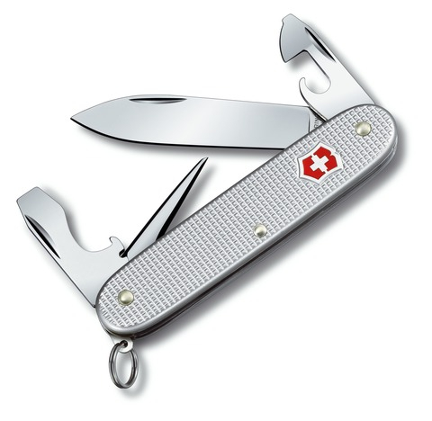 Fotoja e Thikë xhepi Victorinox e brinjezuar ALOX, argjend