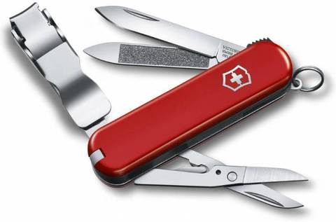 Fotoja e Thikë xhepi Victorinox "Nailclip 580" - me prerëse thonjësh, e kuqe