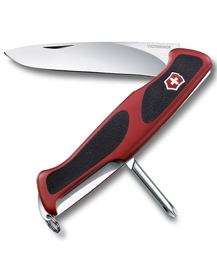 Fotoja e Thikë xhepi Victorinox "Ranger Grip 53", e kuqe dhe e zezë