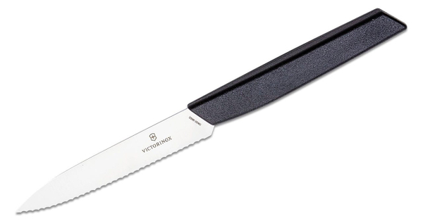 Fotoja e Thikë kuzhine Victorinox Swiss Modern, 10cm e valëzuar, e zezë