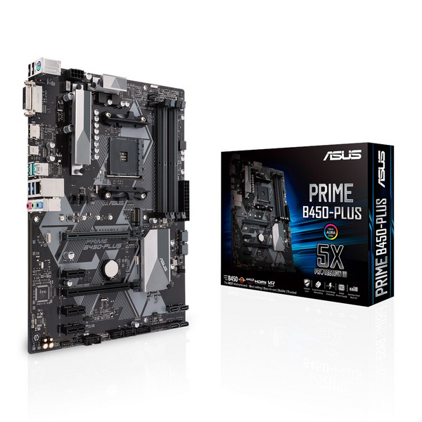 Fotoja e Pllakë amë ASUS PRIME B450-PLUS AMD B450 Socket AM4 ATX