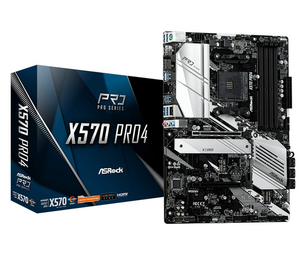 Fotoja e Pllakë amë Asrock X570 Pro4 AMD X570 Socket AM4 ATX