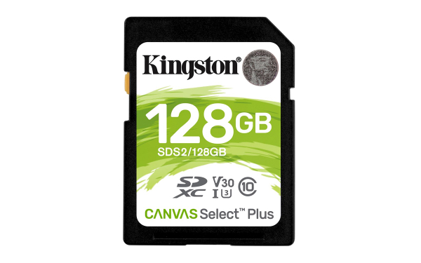 Fotoja e Kartë e memories Kingston Canvas Select Plus, SDXC, 128 GB, Class 10