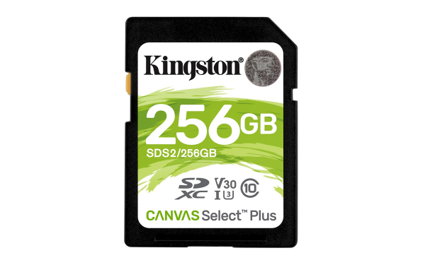 Fotoja e Kartë e memories Kingston Canvas Select Plus, SDXC, 256 GB, Class 10