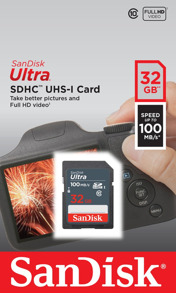 Fotoja e Kartë e memories SanDisk Ultra, SDHC, 32 GB, Class 10