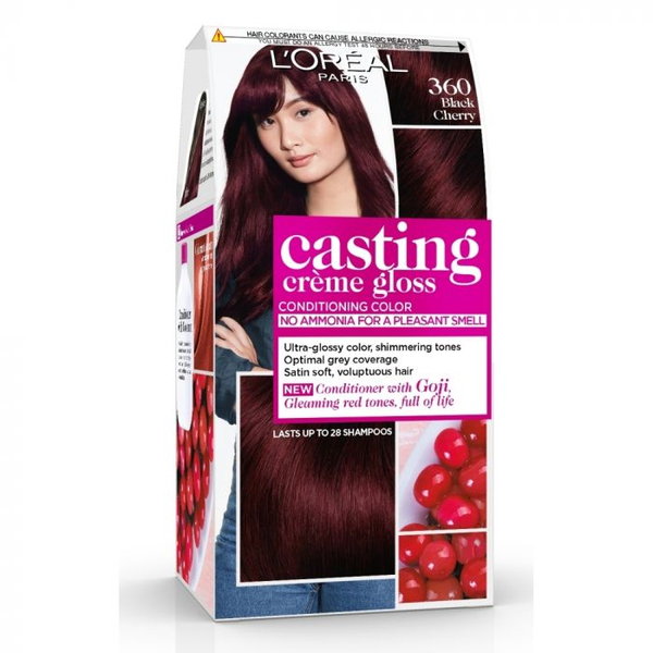 Fotoja e Ngjyrë për flokë L'Oreal Paris Casting, 360 Black Cherry, 48 ml