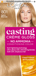 Fotoja e Ngjyrë për flokë L'Oreal Paris Casting, 801 Satin Blonde, 48 ml