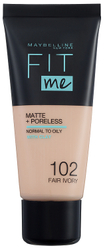 Fotoja e Krem pudër Maybelline Fit Me Matte+Poreless, no.102, 30ml