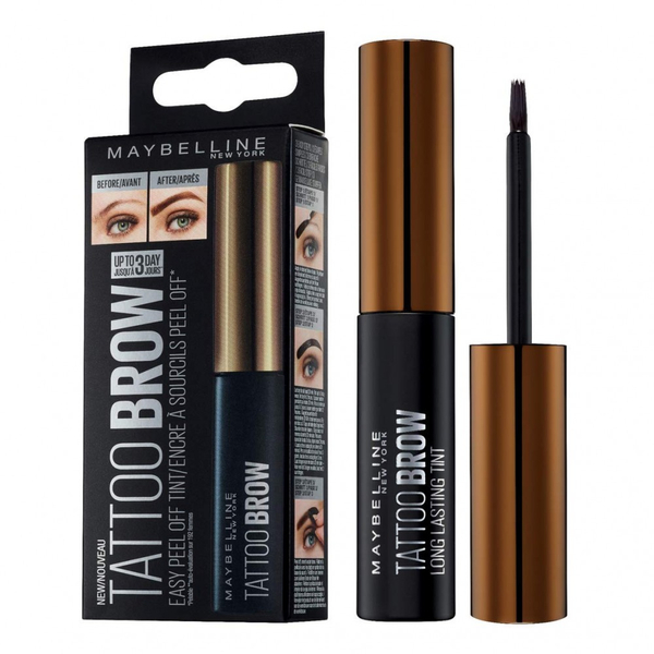 Fotoja e Ngjyrë për vetulla Maybelline Tattoo Brow, Medium Brown, 4.8 ml