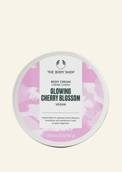 Fotoja e Krem për trup The Body Shop, glowing cherry blossom, 200 ml