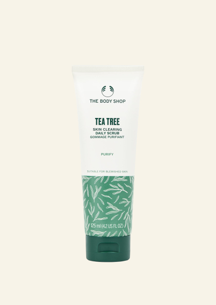 Fotoja e Skrab ditor për pastrimin e fytyrës  The Body Shop, tea tree, 125 ml