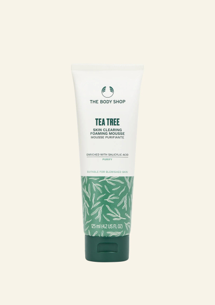 Fotoja e Shkumë për pastrimin e lëkurës The Body Shop, tea tree, 125 ml