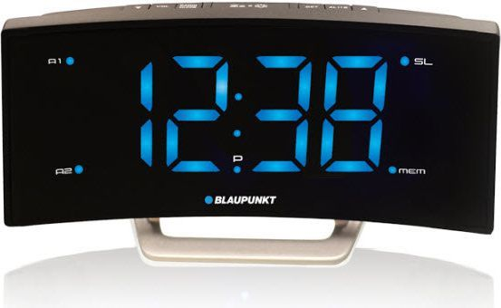 Fotoja e Radio digjitale me alarm Blaupunkt CR7BK Alarm Clock Radio Silver, e argjendtë