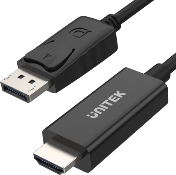 Fotoja e Kabllo Unitek DisplayPort - HDMI 1.8m e zezë (Y-5118CA BOX)